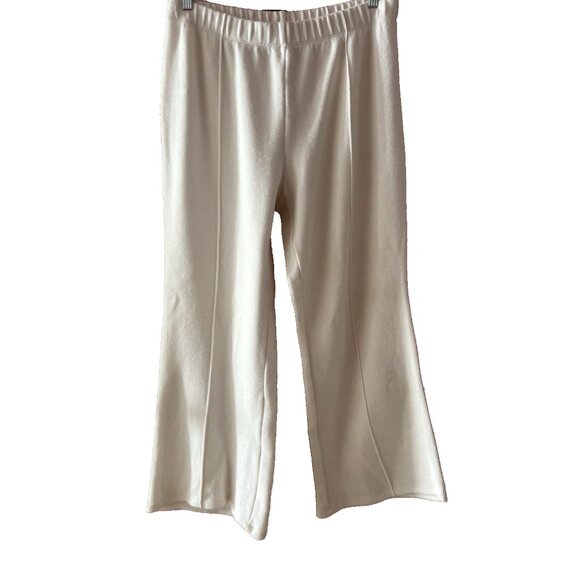 EDAS Size 16 Sweat Pants Winter White Upscale Made In Italy 32”x 29”L Casual - Picture 3 of 14